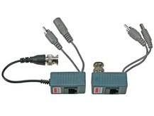 Impendantie adapter coax naar UTP met voedingsplug en geluid